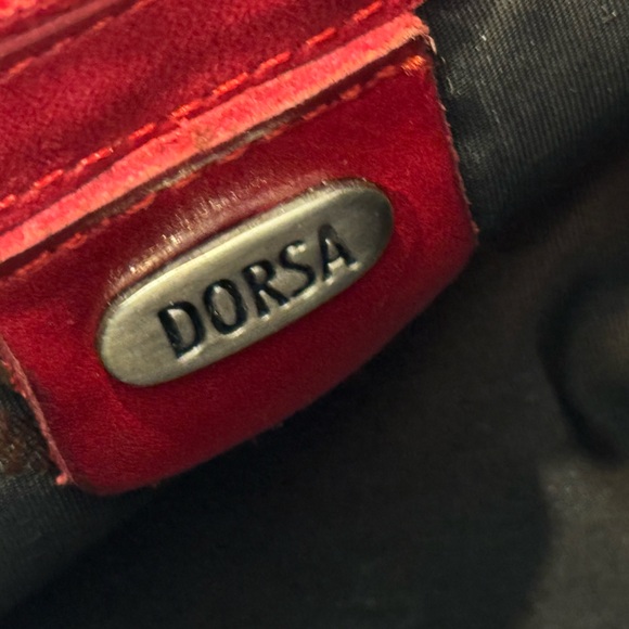 Dorsa Red Italian Leather Backpack - Picture 9 of 13